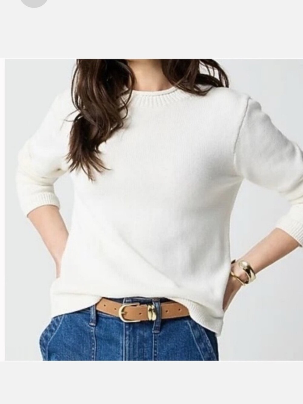 J.Crew Factory Rolled Mockneck Sweater In Ivory